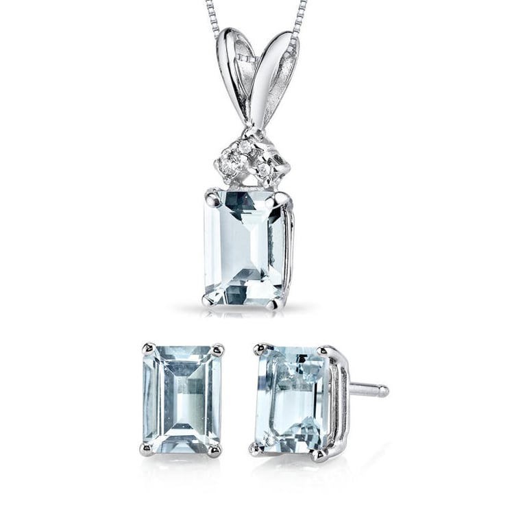 Zlatá kolekcia šperkov s akvamarínmi Latania