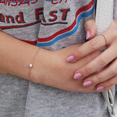 Strieborný náramok pozlátený ružovým zlatom