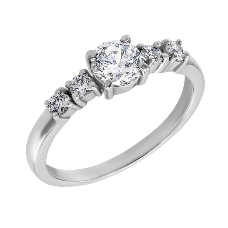 Zlatý zásnubný prsteň s diamantmi