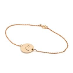 Zlatý náramok s čiernym diamantom a gravírom písmena Berul