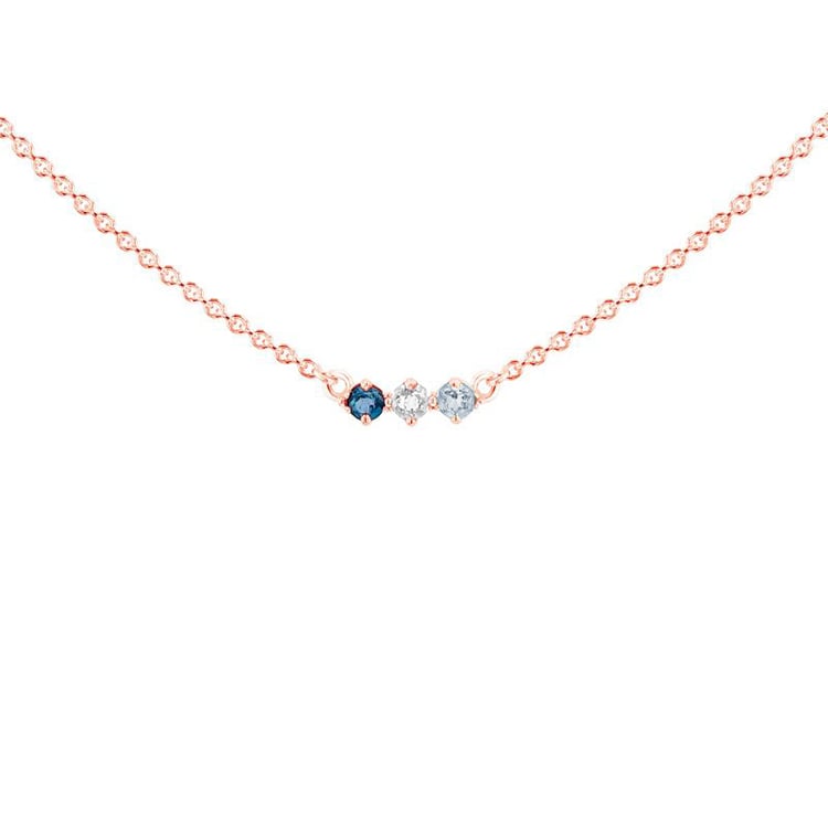 Minimalistický náhrdelník s drahokamami