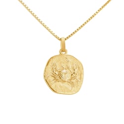 Strieborný prívesok so symbolmi znamenia zverokruhu Rak