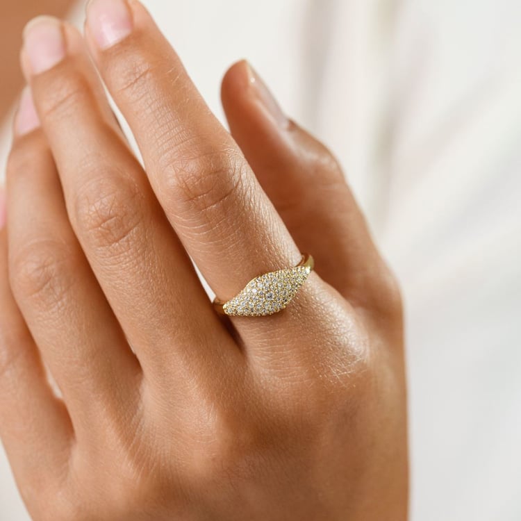 Zlatý prsteň s lab-grown diamantom Ciarra 163488