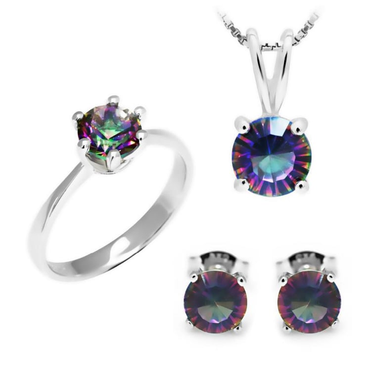 Kolekcia strieborných šperkov s mystickými quartzmi