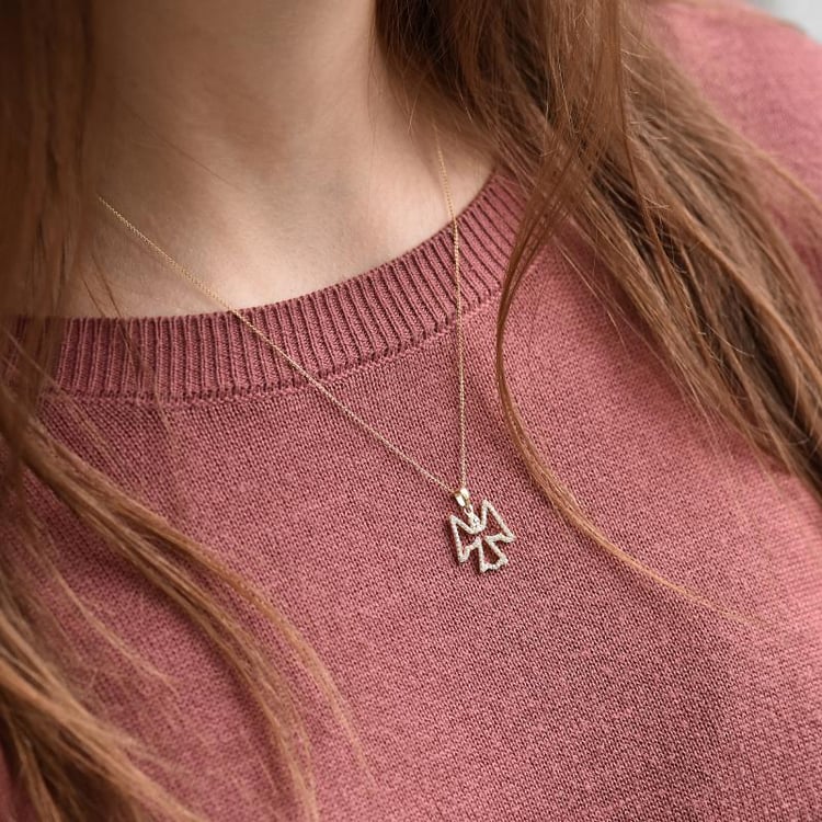 Zlatý diamantový náhrdelník 39867