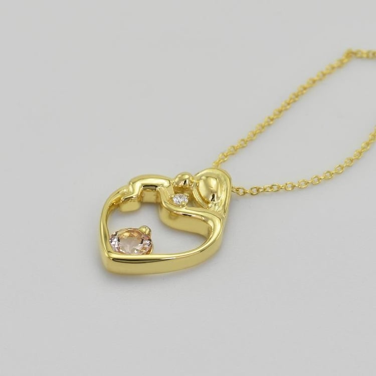 Zlatý prívesok matka a dieťa 43666