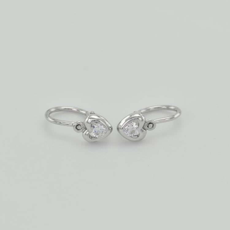 Zlaté náušnice pro deti srdiečka 30956