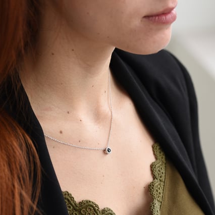 Halo prívesok s čiernym diamantom Usara