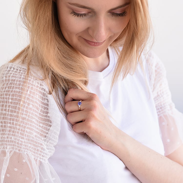 Zlatý prsteň s diamantmi 62042