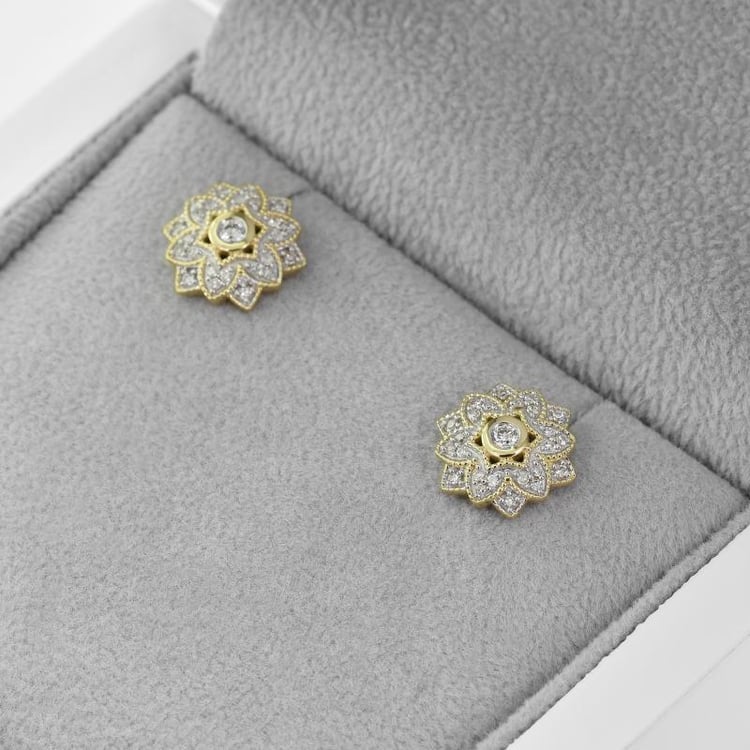 Diamantové náušnice zo zlata 44890