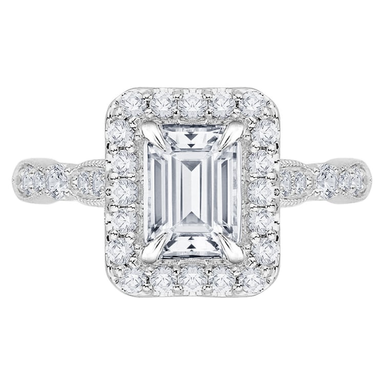 Diamantový prsteň z bieleho zlata