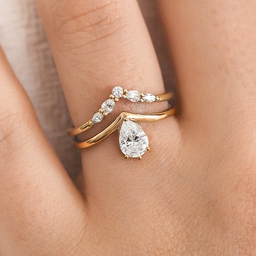 Romantický zásnubný set prsteňov s diamantmi Leah
