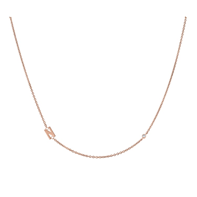 Náhrdelník s písmenom vašej voľby a lab-grown diamantom Lupe 145477