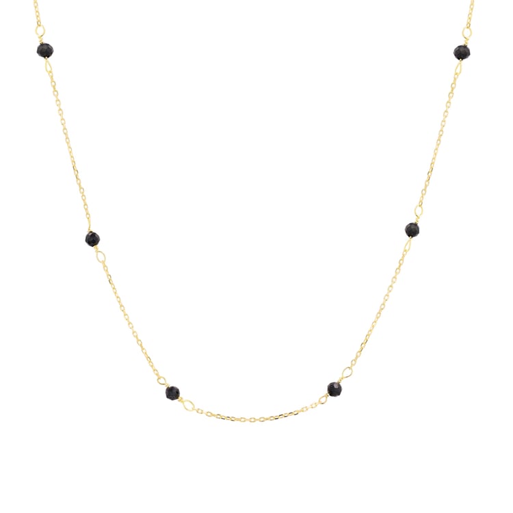 Strieborný pozlátený náhrdelník so spinelovými korálkami Lacey