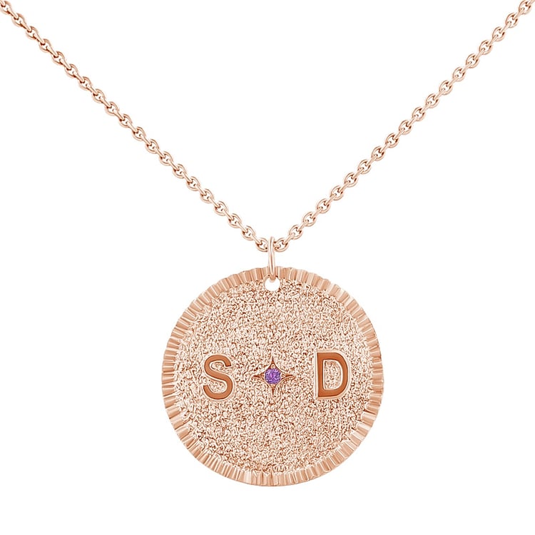 Strieborný personalizovaný prívesok s drahokamom a písmenom Bradley 137135