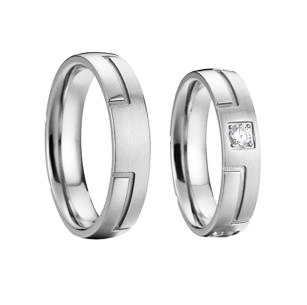 Snubný prsteň pre ňu aj pre neho z platiny Alodie