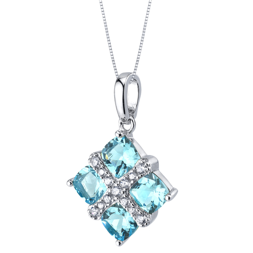 Strieborný prívesok s topásmi