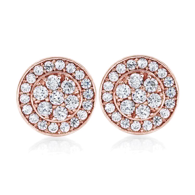 Diamantové náušnice z ružového zlata 79635