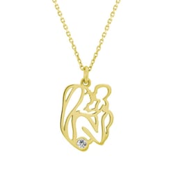 Prívesok matka a dieťa s diamantom Lesyd