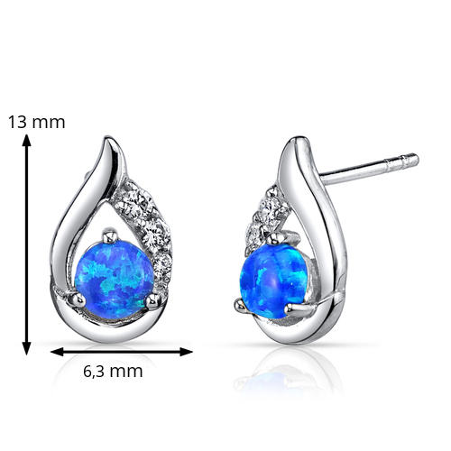 Opálové strieborné náušnice 6445