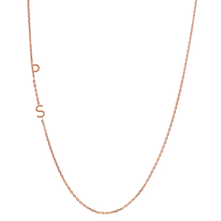 Strieborný náhrdelník s 2 písmenami vašej voľby Lupe 103724