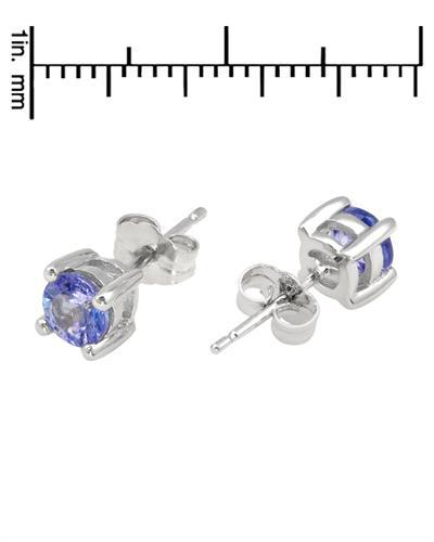 Strieborné napichovačky s tanzanitmi 54150