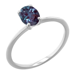 Elegantný zásnubný prsteň s oval lab-grown alexandritom Frost