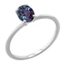 Elegantný zásnubný prsteň s oval lab-grown alexandritom Frost