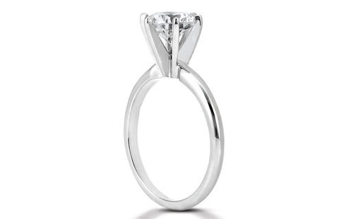 Zásnubný prsteň biele zlato s diamantom. 53224