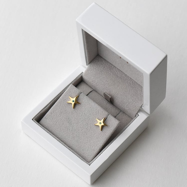 Hviezdičky s modrými diamantmi 73058