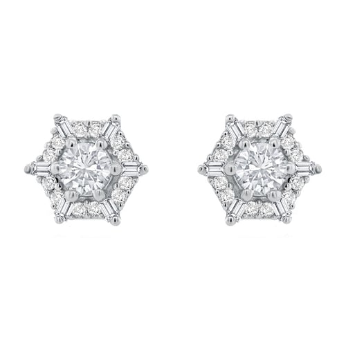 Zlatý kvetinový set šperkov s lab-grown diamantmi Sallie