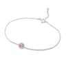 Strieborný náramok s morganitom Rollie