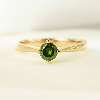 Zásnubný prsteň so zeleným diamantom Maya