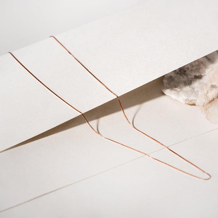 Venezia retiazka 50 cm z ružovo pozlateného striebra 107598