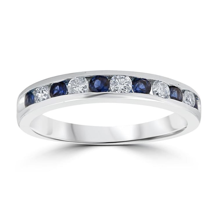 Zafírový zlatý prsteň s diamantmi 2658