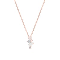 Strieborný prívesok s mesačným kameňom, ruženínom a topásmi Telma