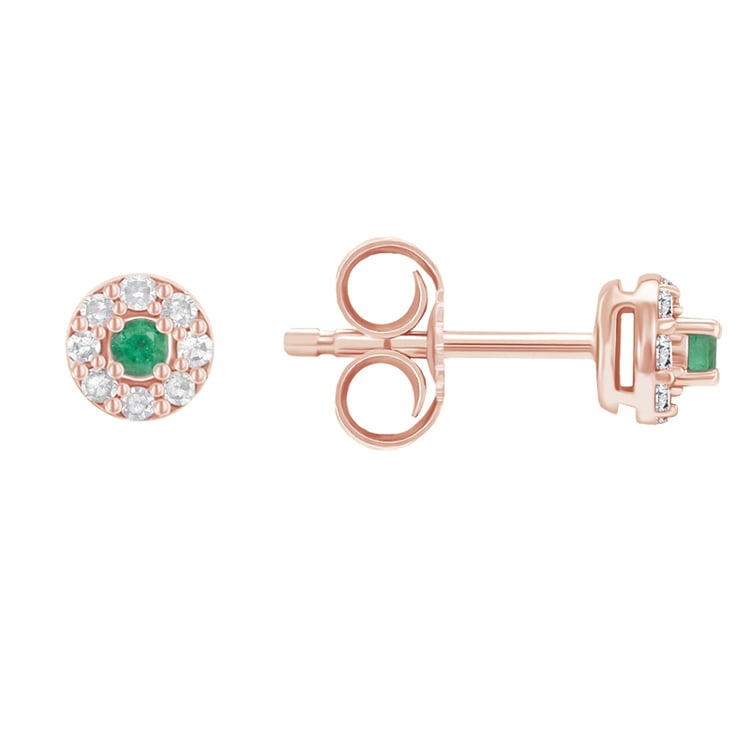 Smaragdové náušnice s diamantmi Kelsie 106768