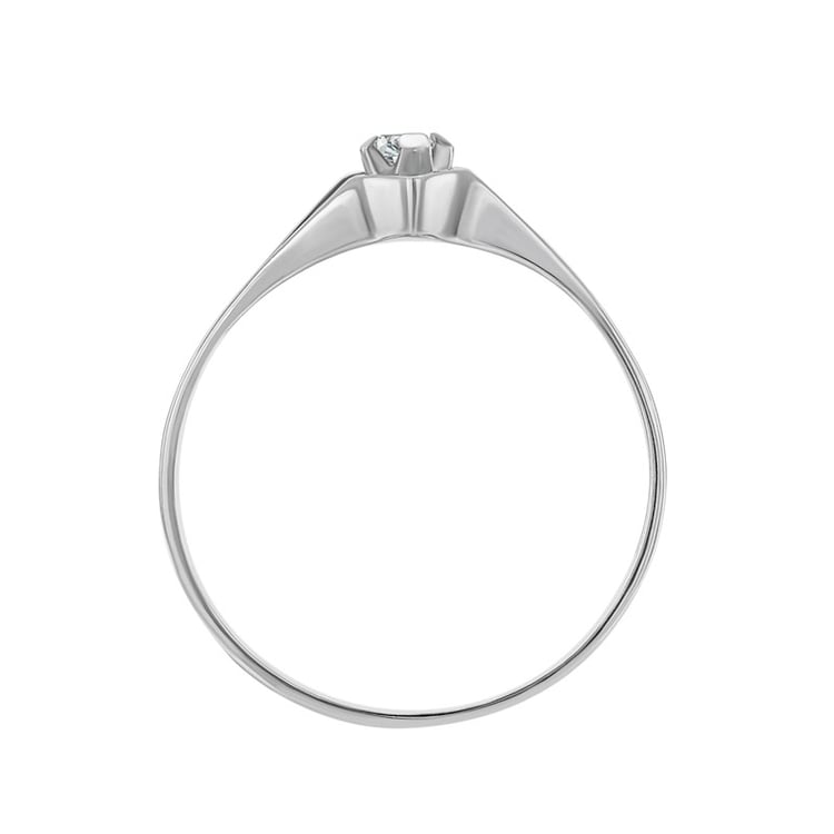 Zásnubný prsteň z bieleho zlata s diamantom 2863