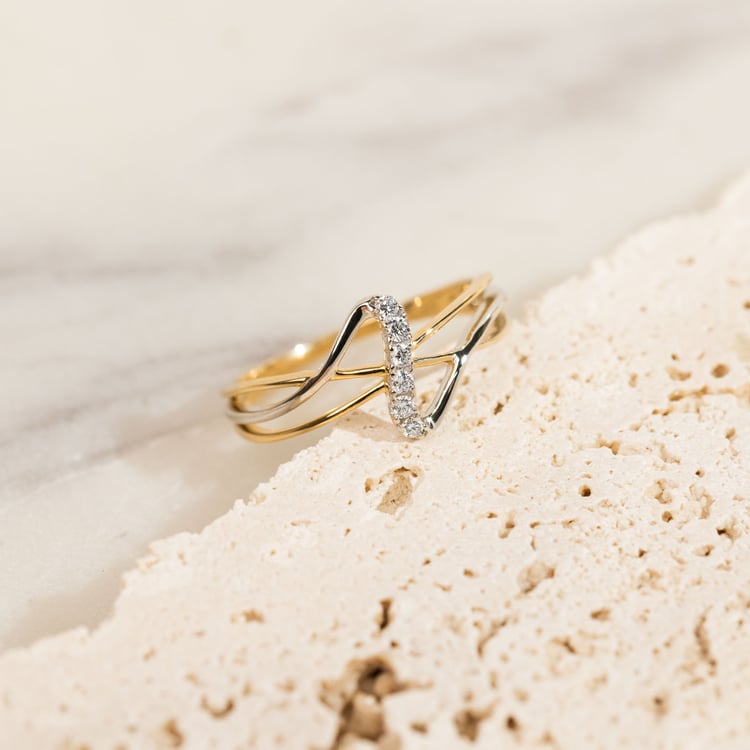 Zlatý prsteň s lab-grown diamantmi Emely 163966