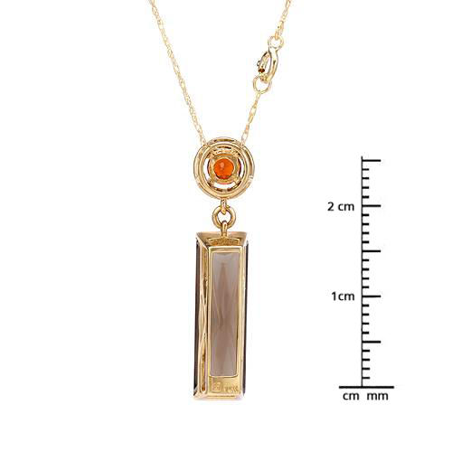 Zlatý náhrdelník s drahokamami 618