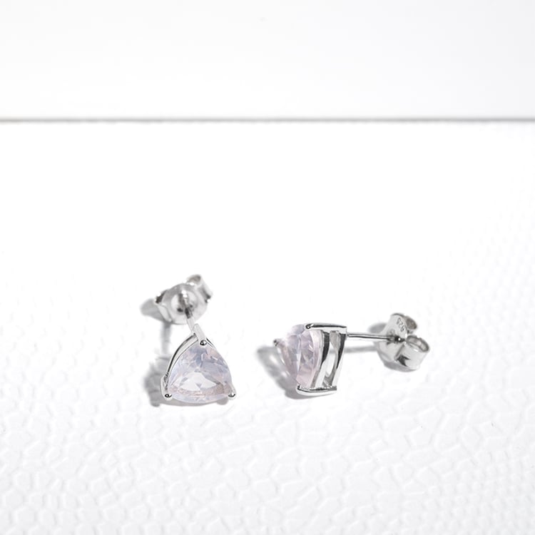 Strieborné náušnice s ruženínmi Magni 124185