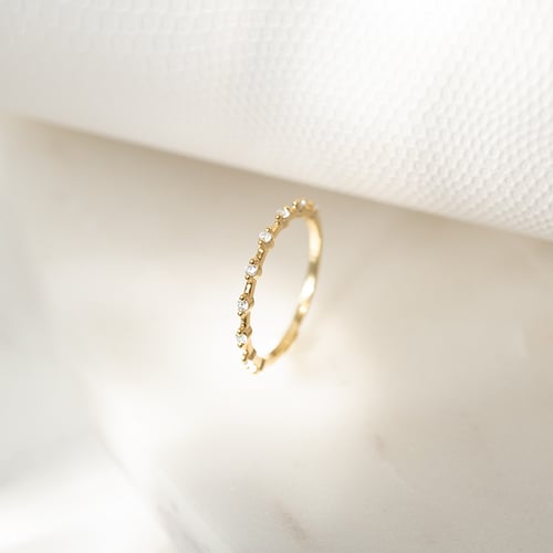 Strieborný eternity prsteň s lab-grown diamantmi Navin