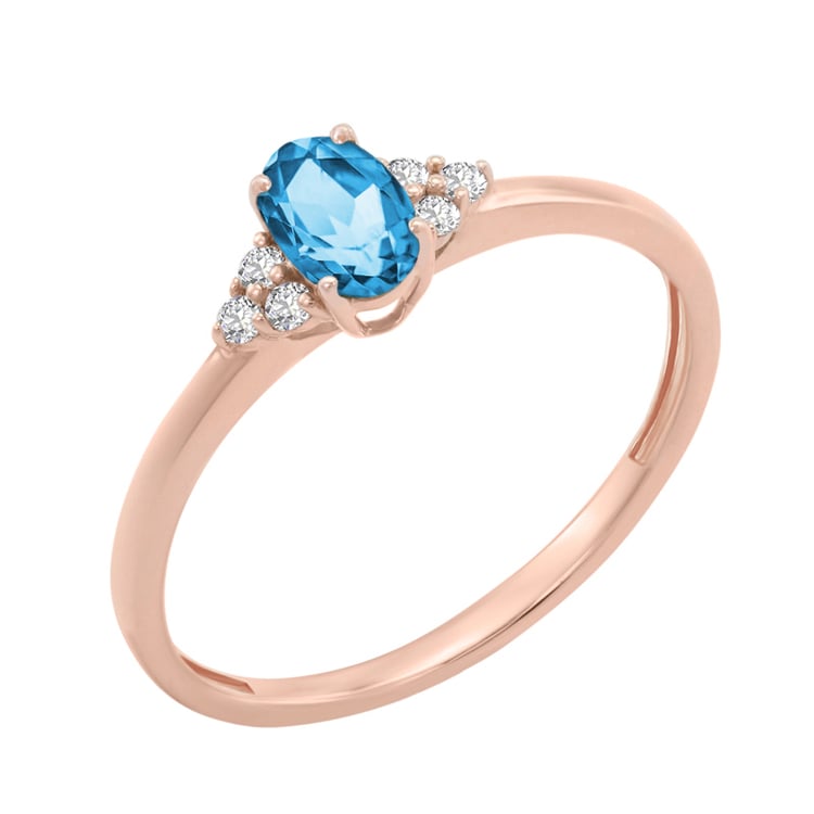 Zásnubný prsteň so švajčiarskym topazom a diamantmi Sheldo 151165