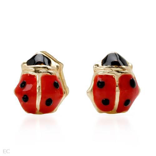 Zlaté náušnice v tvare lienok