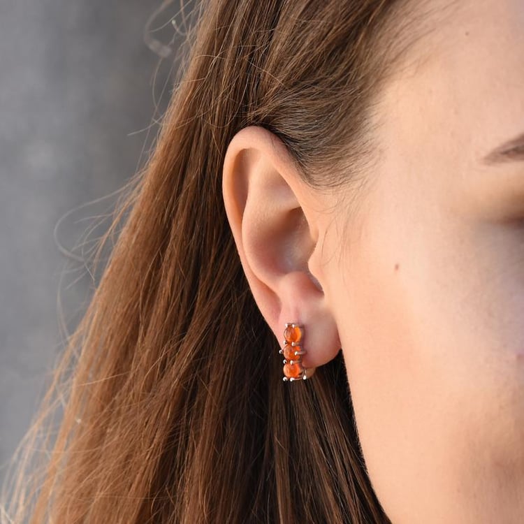 Strieborné náušnice s opálmi 49282