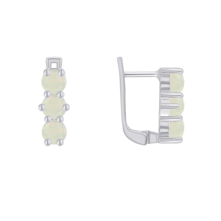 Strieborné náušnice s prírodnými opálmi Loewy 48029