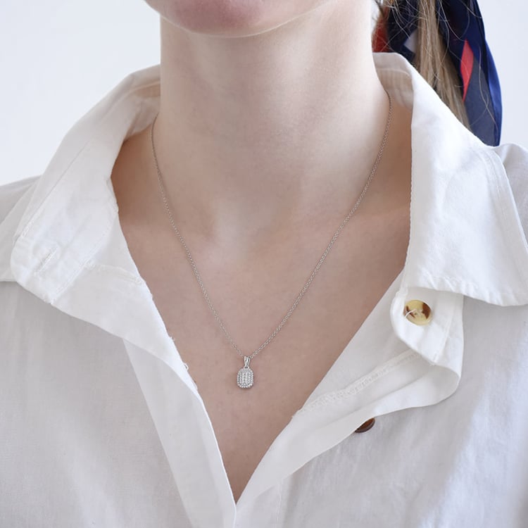 Prívesok s lab-grown diamantmi 96225