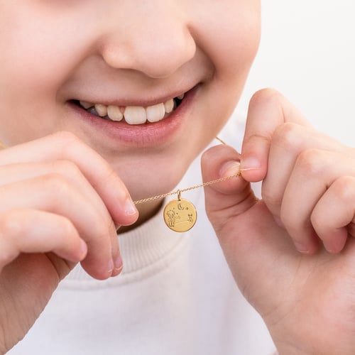 Prívesok Malý princ s líškou a gravírom zo striebra