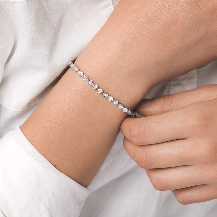 Náramok s trblietavými lab-grown diamantmi Alessio 154389