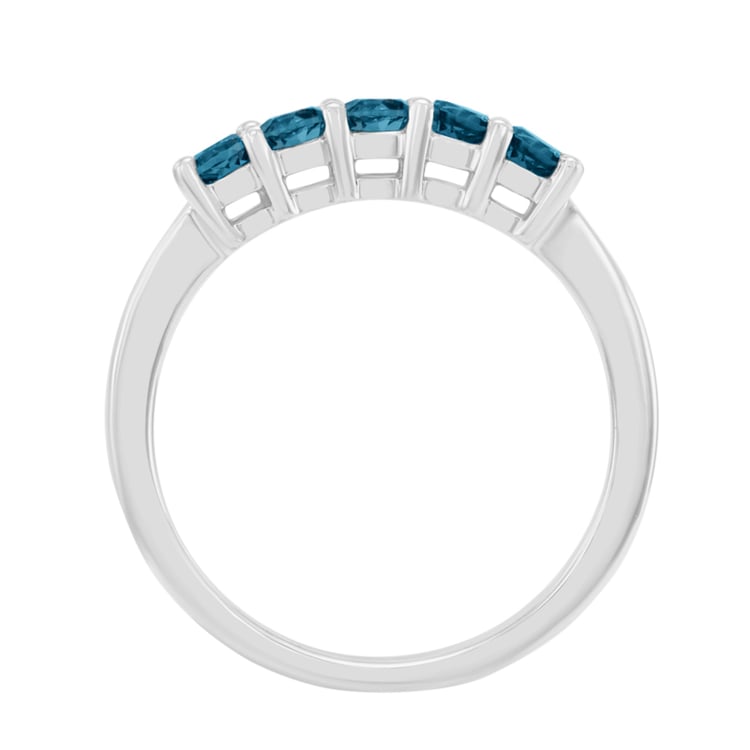 Prsten zo zlata s modrými diamantmi 5359